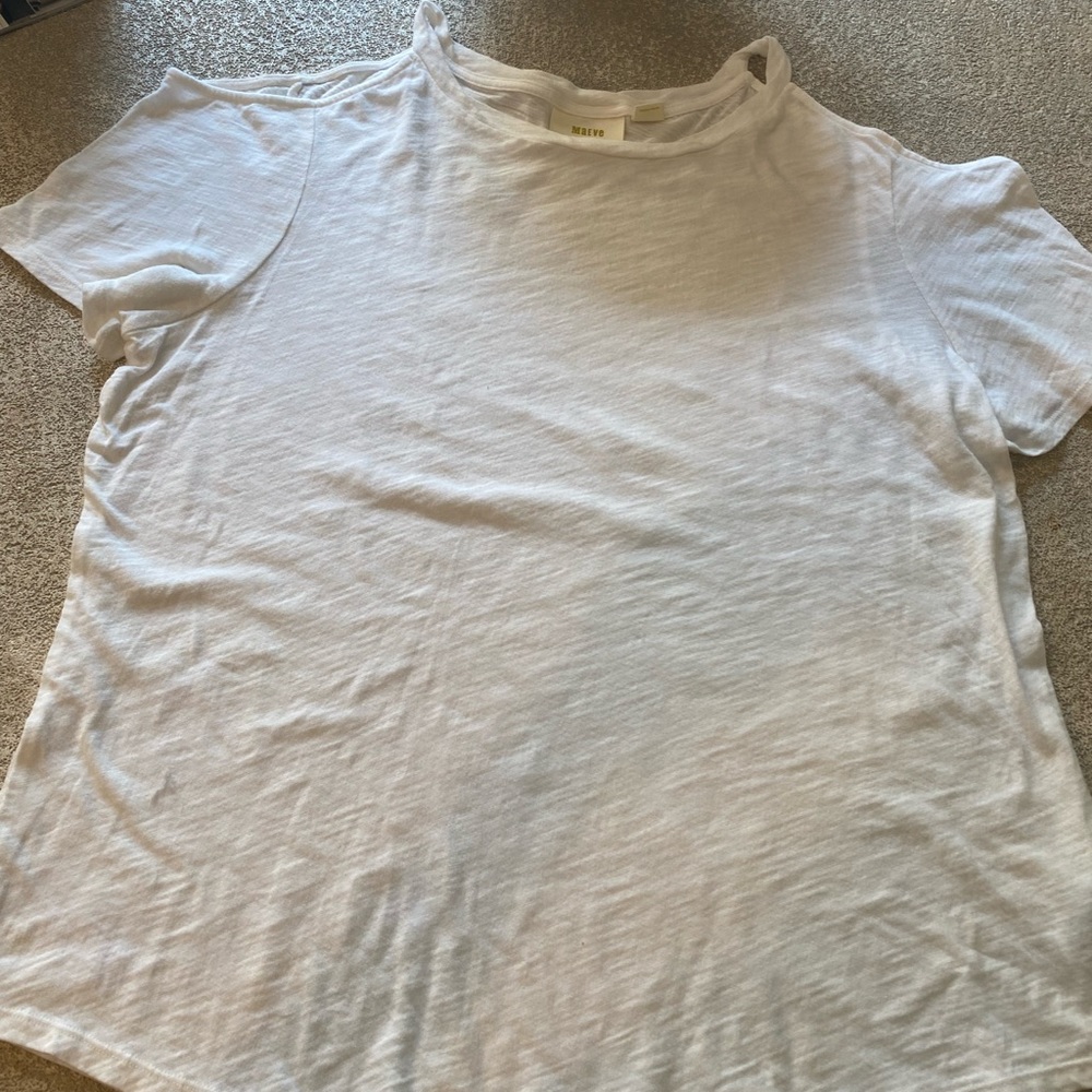 Mauve cold shoulder T